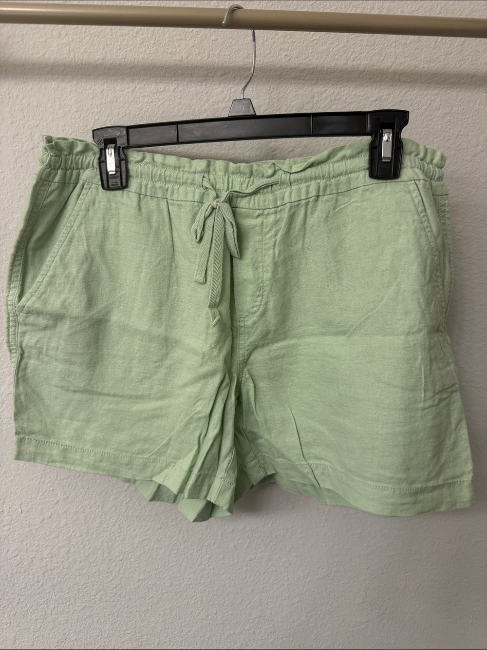 Faded Glory Light Green Athletic Drawstring Shorts